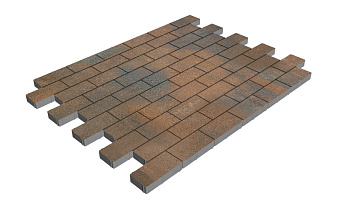 Плитка тротуарная SteinRus Прямоугольник А.6.П.4, гладкая, Штайнрус, 200*100*40 мм