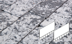 Плитка тротуарная Готика Granite FINERRO, Плита AI Б.7.Ф.8, Диорит 700*500*80 мм