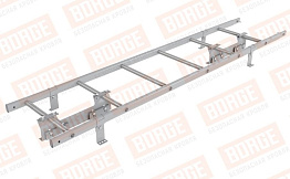 Лестница кровельная Borge для фальцевой кровли оцинкованная RAL 7004, 1,8 м