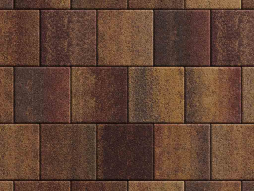 Плитка тротуарная Квадрат Б.2.К.6 листопад гранит осень, 200*200*60 мм