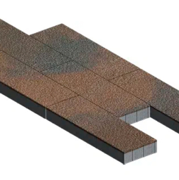 Плитка тротуарная SteinRus Аликанте Б.2.П.8 Native, ColorMix Штайнрус, 900*300*80 мм