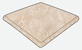 Угловая ступень-флорентинер Gres Aragon Petra Beige 330*330*14(36) мм