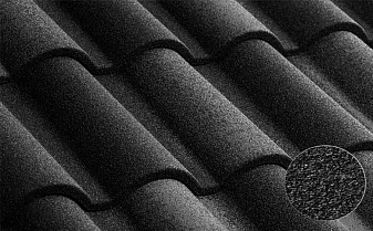 Композитная черепица рядовая Metrotile Romana Black