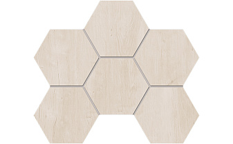 Мозаика Hexagon Estima Soft Wood SF01 неполированный 285*250 мм