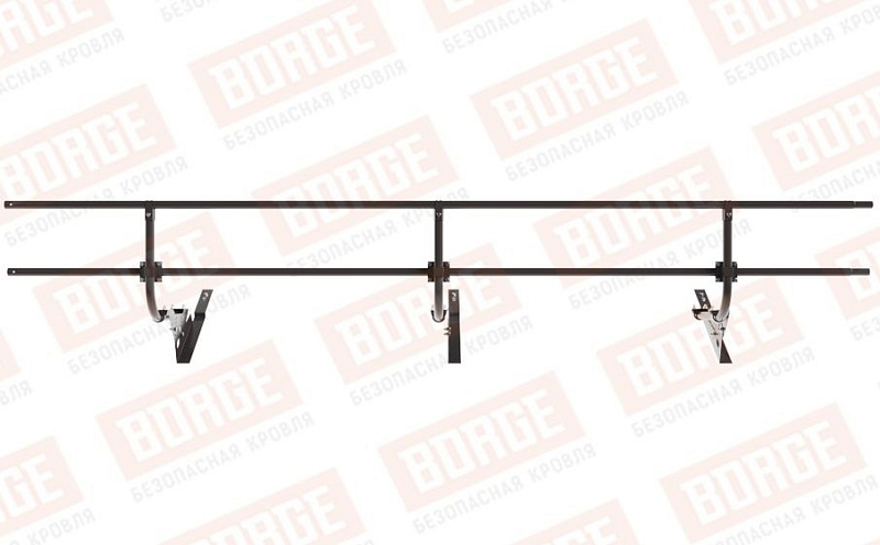 Кровельное ограждение Borge для черепичной кровли оцинкованное RAL 8019, 300*60 см