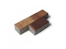 Плитка тротуарная Прямоугольник Б.2.П.8 листопад гранит осень, 200*100*80 мм