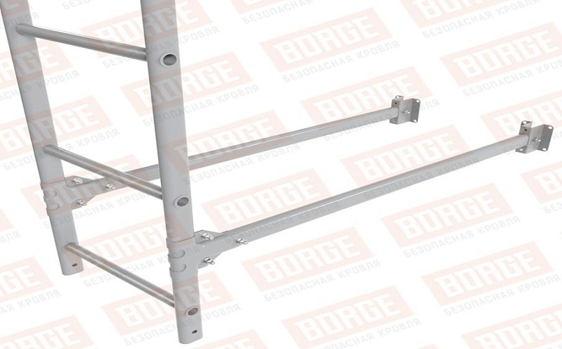 Лестница фасадная Borge (верхняя секция) оцинкованная RAL 7004, 1,8 м