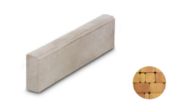 Тротуарный бордюр ВЫБОР БР 100.20.8 неполный прокрас, Листопад Гранит Каир 1000*200*80 мм