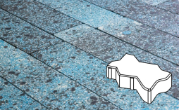 Плитка тротуарная Готика, Granite FINO, Зигзаг/Волна Б.2.Ф.6, Азул Бахия, 225*112,5*60 мм
