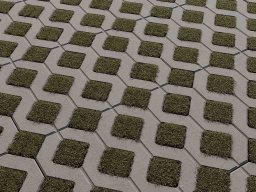 Газонная решетка Б.1.ГР.8 стандарт гладкий серый, 597*397*80 мм