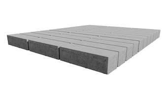 Плитка тротуарная SteinRus Ригель В.4.П.8 гладкая, серый, 300*100*80 мм
