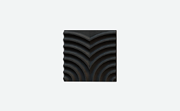 3D-плитка ARCHITECTILES Asperitas, № 1 Unos, черный, 120*120*15 мм