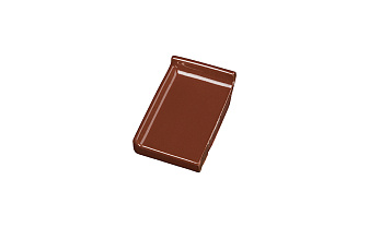 Клинкерный завершающий водоотлив с бортиком левый Terca Light brown, 160*105*30 мм