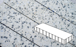 Плитка тротуарная Готика, Granite FINO, Плита Б.3.П.10, Грис Парга, 500*125*100 мм