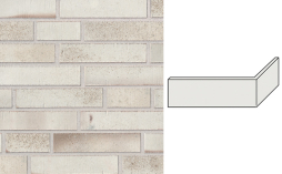 Клинкерная плитка угловая Stroeher Wasserbrand, 670 sandweiss, 240*115*52*12 мм