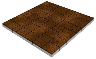Плитка тротуарная SteinRus Инсбрук Альпен Б.7.Псм.6 Native, ColorMix Бомонт, толщина 60 мм