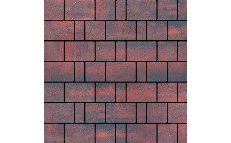 Плитка тротуарная SteinRus Bergamo А.6.Псм.4 гладкая, ColorMix Рейнир, толщина 40 мм