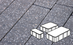 Плитка тротуарная Готика, Granite FINERRO, Новый Город Б.2.Псм.6, Ильменит, 240/160/80*160*60 мм