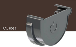 Заглушка желоба левая KROP PVC для системы D 130/90 мм, RAL 8017