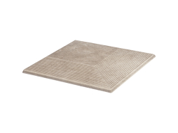 Клинкерная угловая ступень с насечками Paradyz Viano, Beige, 300*300*11 мм