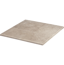 Клинкерная угловая ступень с насечками Paradyz Viano, Beige, 300*300*11 мм