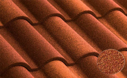 Композитная черепица рядовая Metrotile Romana Terracotta