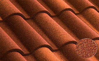 Композитная черепица рядовая Metrotile Romana Terracotta
