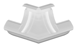 Угол желоба универсальный 135° BRAAS, 150/100 мм, ПВХ, белый