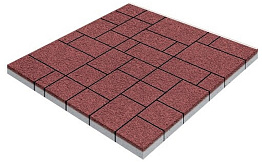 Плитка тротуарная SteinRus Инсбрук Альпен Б.7.Псм.6, Native, винный, толщина 60 мм
