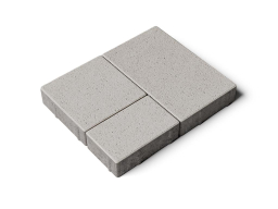 Плитка тротуарная Старый город А.1.Фсм.4 стандарт гладкий белый, комплект 3 шт, толщина 40 мм