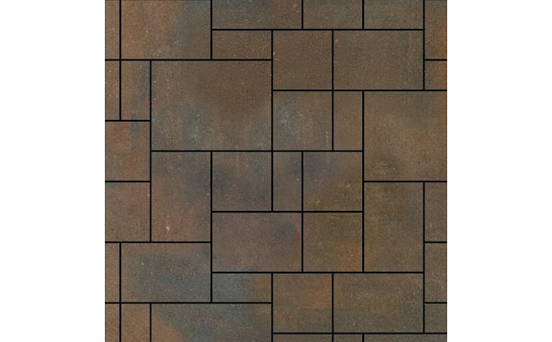 Плитка тротуарная SteinRus Инсбрук Альпен Б.7.Псм.6, гладкая, ColorMix Штайнрус, толщина 60 мм
