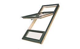Панорамное двухстворчатое окно FAKRO FDY-V U3 Duet proSky, 780*2550 мм