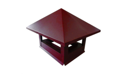 Дымник на трубу Grand Line 520*390 мм 0,45 Drap с пленкой RAL 3005 красное вино