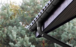 Водосточная система Galeco PVC 130/100 мм, черный RAL 9005