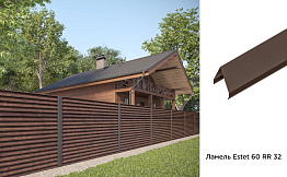 Забор-жалюзи Aquasystem PE RoofTop Шелк, Estet 60, RR 32, гладкая