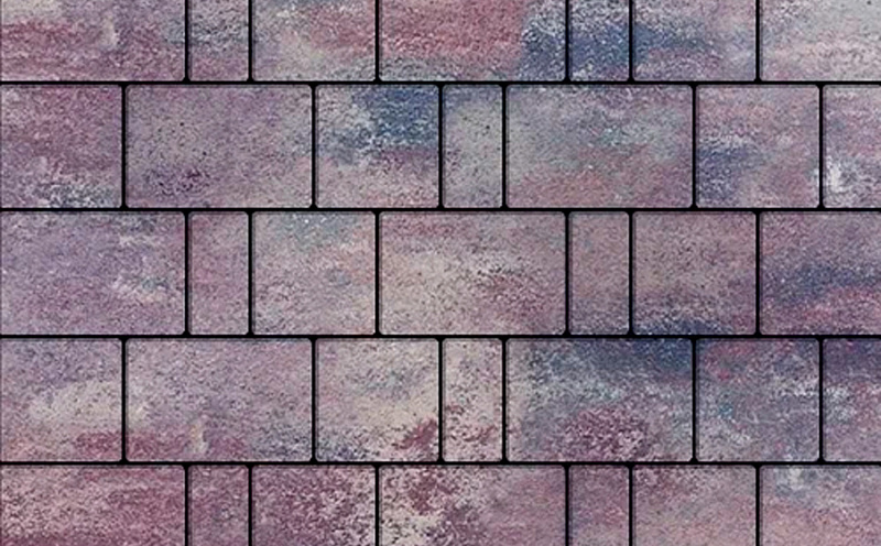 Плитка тротуарная SteinRus Bergamo А.6.Псм.4 гладкая, ColorMix Каратау, толщина 40 мм