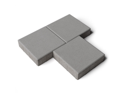 Плитка тротуарная Квадрат Б.1.К.8 стандарт гладкий серый, 300*300*80 мм