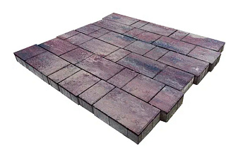 Плитка тротуарная SteinRus Bergamo А.6.Псм.4 гладкая, ColorMix Каратау, толщина 40 мм