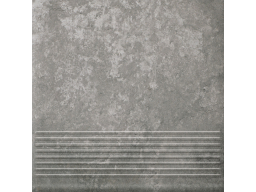 Клинкерная ступень с насечками Paradyz Arteon, Grys, 300*300*8,5 мм