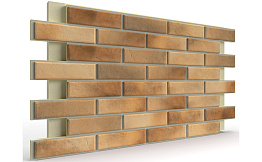 Термопанель на пенополиуретане (ППУ) с клинкерной плиткой BestPoint Retro Brick Masala 1166*616*65 мм