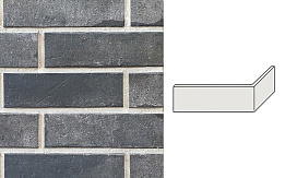 Клинкерная плитка угловая INTERBAU Brick Loft, INT 576 Anthrazit, 240*115*52*10 мм