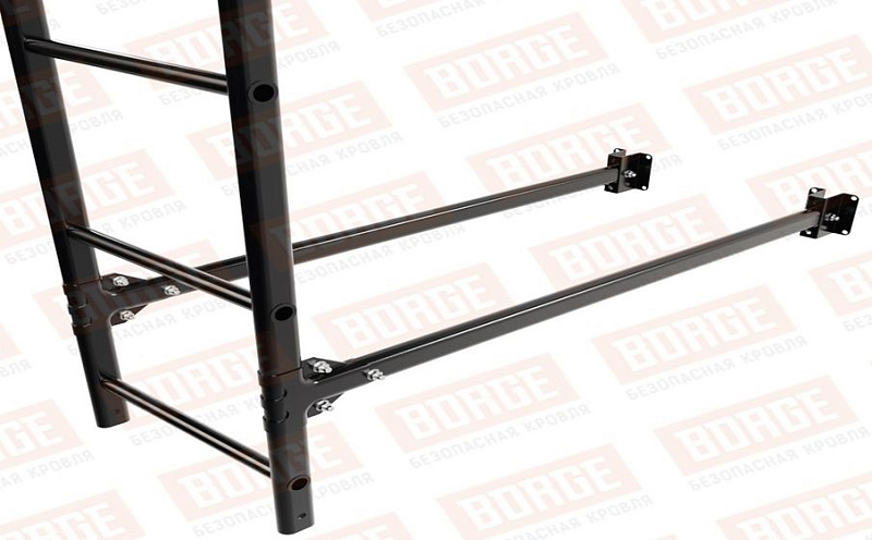 Лестница фасадная Borge (верхняя секция) оцинкованная RAL 9005, 1,8 м