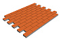 Плитка тротуарная SteinRus Прямоугольник А.6.П.4, гладкая, оранжевый, 200*100*40 мм