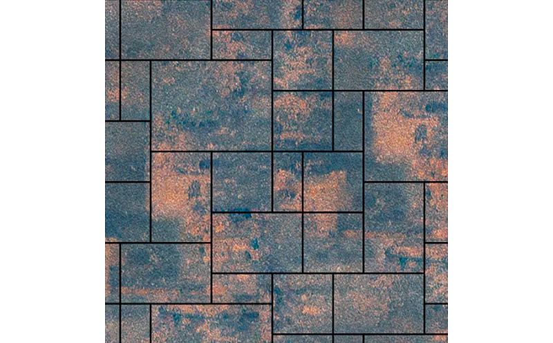 Плитка тротуарная SteinRus Инсбрук Альпен Б.7.Псм.6 Native, ColorMix Айвори, толщина 60 мм