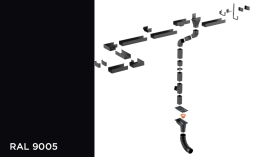 Квадратная водосточная система Qstalyo 125/80*80 мм RAL 9005