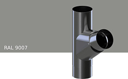Тройник 60 градусов KROP STAL для системы D 150/100 мм, RAL 9007