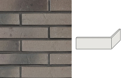 Клинкерная плитка угловая Uniceramix IRON UX18 Grey diamond, 50*168*52*12 мм