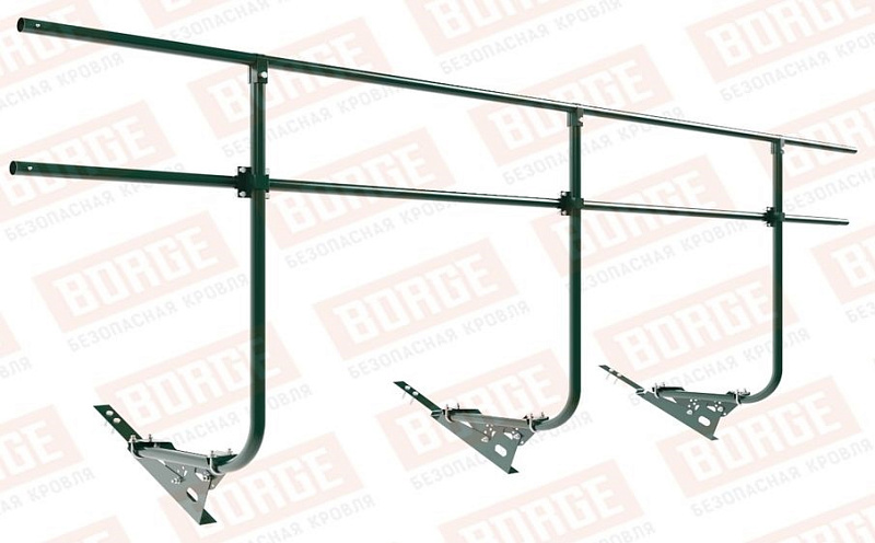 Кровельное ограждение Borge для черепичной кровли оцинкованное RAL 6005, 300*120 см