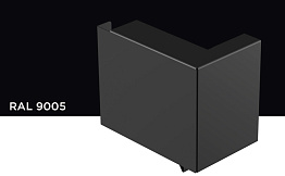 Заглушка левая Galeco для системы STAL 2 D 125/80*80 мм, RAL 9005