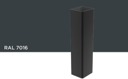 Труба водосточная Qstalyo RAL 7016 для системы D 125/80*80 мм, 3 м